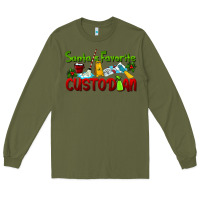 Army Green Santa's Favorite Custodian Long Sleeve Tee - LillyAllenDesigns