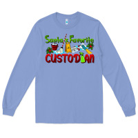 Colony Blue Santa's Favorite Custodian Long Sleeve Tee - LillyAllenDesigns