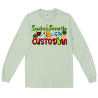 Matcha Santa's Favorite Custodian Long Sleeve Tee - LillyAllenDesigns