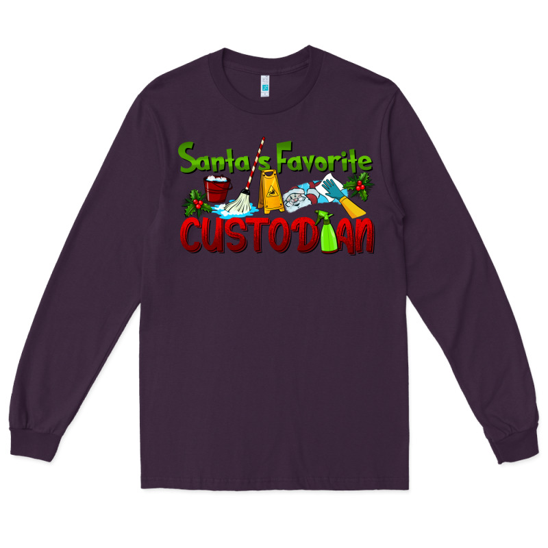 Santa's Favorite Custodian Long Sleeve Tee by LillyAllenDesigns | Teevron