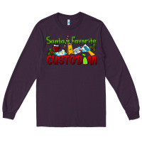Plum Santa's Favorite Custodian Long Sleeve Tee - LillyAllenDesigns