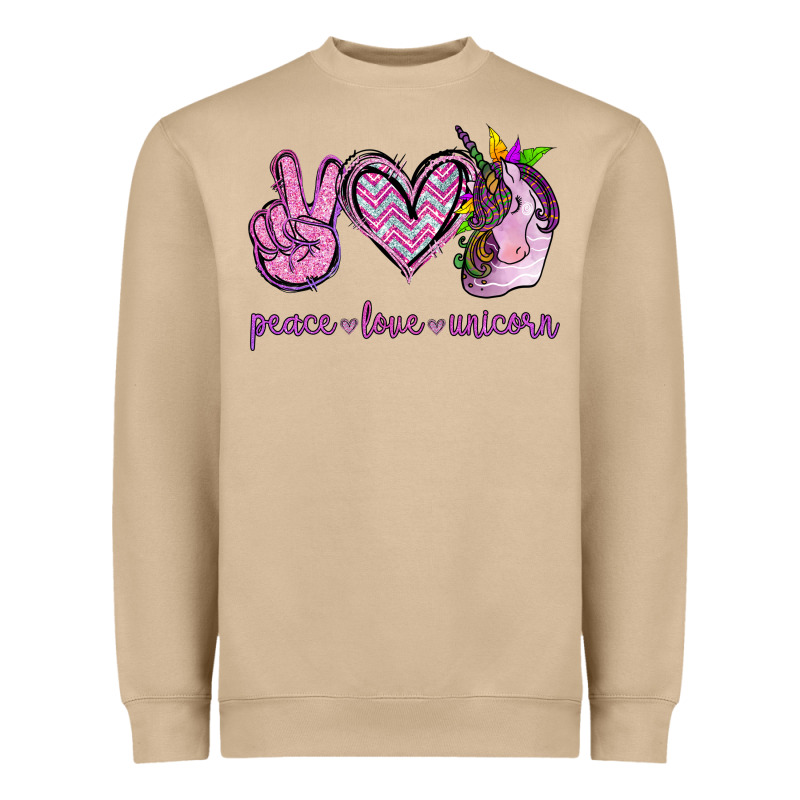 Peace Love Unicorn Heavyweight Sweatshirt by Jasminsmagicworld | Teevron