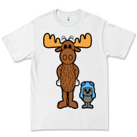 White rocky and bullwinkle Premium Tee - artisFamous