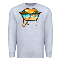 Heather Grey beach lips Premium Sweatshirt - Jasminsmagicworld