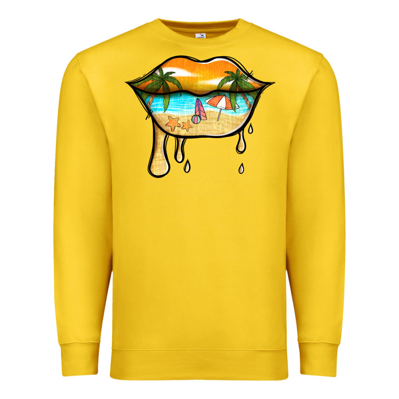 Beach Lips Premium Sweatshirt by Jasminsmagicworld | Teevron