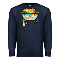 Navy beach lips Premium Sweatshirt - Jasminsmagicworld