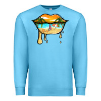 Ocean Blue beach lips Premium Sweatshirt - Jasminsmagicworld