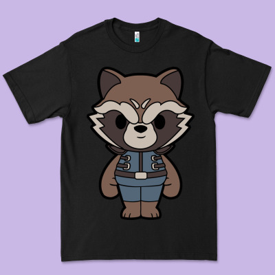 Rocket Racoon Chibi Premium Tee Designed By Artisfamous