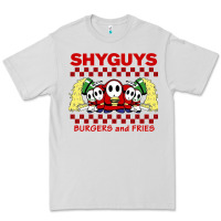 Dove Grey shy guys burger and fries Premium Tee - artisFamous