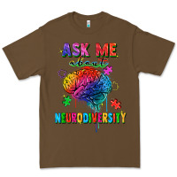 Cacao ask me about neurodiversity Premium Tee - FaDigitalArtStudio
