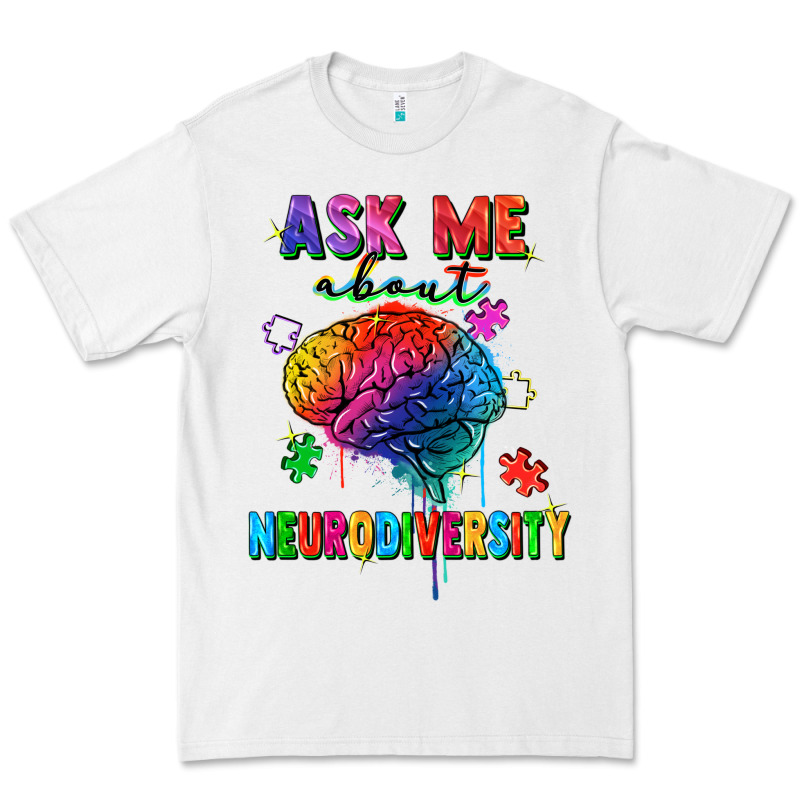 Ask Me About Neurodiversity Premium Tee by FaDigitalArtStudio | Teevron