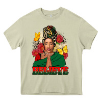 Mossy Believe black woman Heavy Core Tee - FaDigitalArtStudio