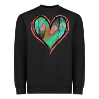 Black Feather Heart Heavyweight Sweatshirt - Jasminsmagicworld