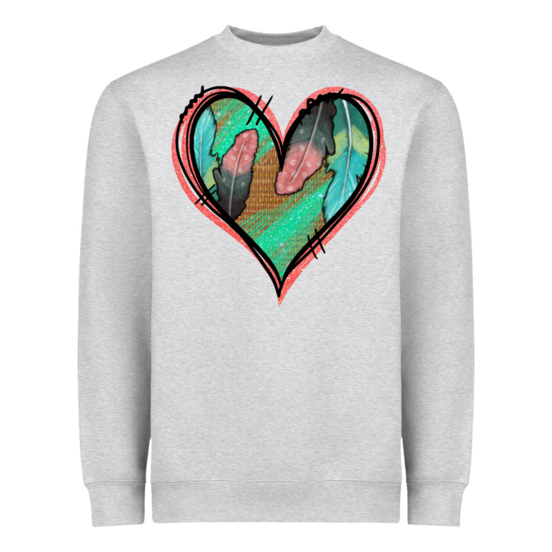 Feather Heart Heavyweight Sweatshirt by Jasminsmagicworld | Teevron