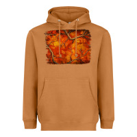 Meerkat orange hunter camouflage pattern brushstroke Heavyweight Hoodie - Jasminsmagicworld