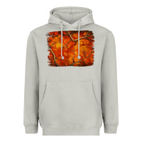 Moon Dust orange hunter camouflage pattern brushstroke Heavyweight Hoodie - Jasminsmagicworld