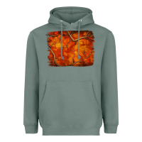 Sage orange hunter camouflage pattern brushstroke Heavyweight Hoodie - Jasminsmagicworld