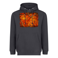 Smoke orange hunter camouflage pattern brushstroke Heavyweight Hoodie - Jasminsmagicworld