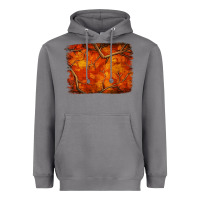 Storm orange hunter camouflage pattern brushstroke Heavyweight Hoodie - Jasminsmagicworld