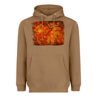 Toasted Coconut orange hunter camouflage pattern brushstroke Heavyweight Hoodie - Jasminsmagicworld