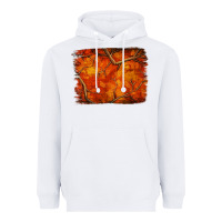 White orange hunter camouflage pattern brushstroke Heavyweight Hoodie - Jasminsmagicworld