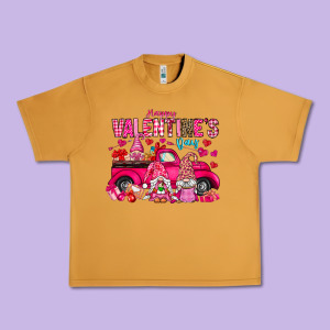 Happy Valentines Day Urban Heavy Tee Designed By Cowhidedigitalart