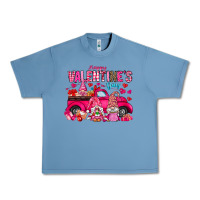 Pebble Blue Happy Valentines Day Urban Heavy Tee - CowhideDigitalArt