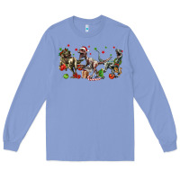 Colony Blue Three Christmas Dinosaurs Long Sleeve Tee - LillyAllenDesigns