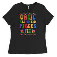 Black Until all the pieces fit Ladies Tee - CowhideDigitalArt
