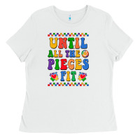White Until all the pieces fit Ladies Tee - CowhideDigitalArt