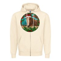 Sandshell Brown Horse Christmas Zipper Hoodie - RanaPortraitStore