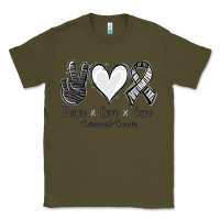 Army Green Peace Love Cure Carcinoid Cancer Classic Tee - Jasminsmagicworld