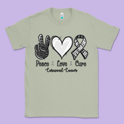 Peace Love Cure Carcinoid Cancer Classic Tee Designed By Jasminsmagicworld