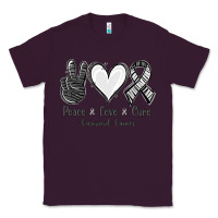 Plum Peace Love Cure Carcinoid Cancer Classic Tee - Jasminsmagicworld