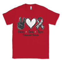 Red Peace Love Cure Carcinoid Cancer Classic Tee - Jasminsmagicworld