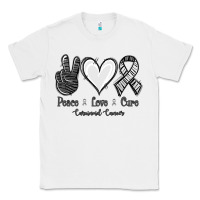 White Peace Love Cure Carcinoid Cancer Classic Tee - Jasminsmagicworld