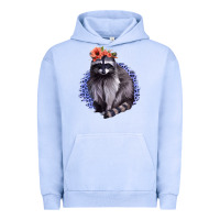 Pigment Grape Ice Classy But A Little Thrashy Racoon With Flowers Urban Hoodie - Jasminsmagicworld