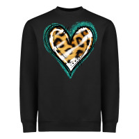Black Glitter Leopard Heart Heavyweight Sweatshirt - Jasminsmagicworld