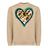 Mushroom Glitter Leopard Heart Heavyweight Sweatshirt - Jasminsmagicworld
