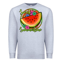 Heather Grey sweet summertime watermelon Premium Sweatshirt - Jasminsmagicworld