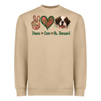 Mushroom Peace Love St. Bernard Heavyweight Sweatshirt - Jasminsmagicworld