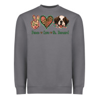 Storm Peace Love St. Bernard Heavyweight Sweatshirt - Jasminsmagicworld