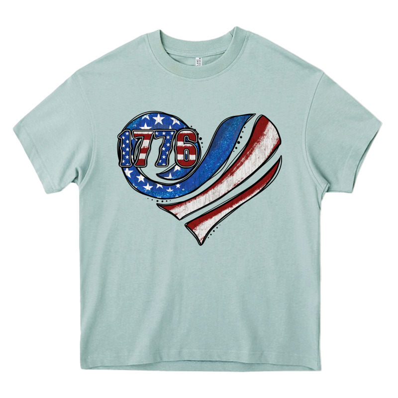 American Flag Heart Heavy Core Tee by Jasminsmagicworld | Teevron