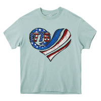 Arona american flag heart Heavy Core Tee - Jasminsmagicworld