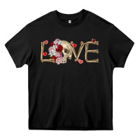 Black Skull love Valentine's Day Heavy Core Tee - FaDigitalArtStudio