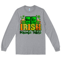 Heather Grey Beer Irish Periodic table St. Patrick's Long Sleeve Tee - LillyAllenDesigns