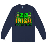 Navy Beer Irish Periodic table St. Patrick's Long Sleeve Tee - LillyAllenDesigns