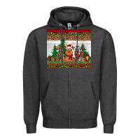 Charcoal Heather joy reindeer Zipper Hoodie - Jasminsmagicworld