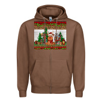 Chestnut joy reindeer Zipper Hoodie - Jasminsmagicworld