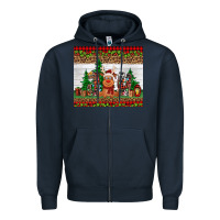 Navy joy reindeer Zipper Hoodie - Jasminsmagicworld